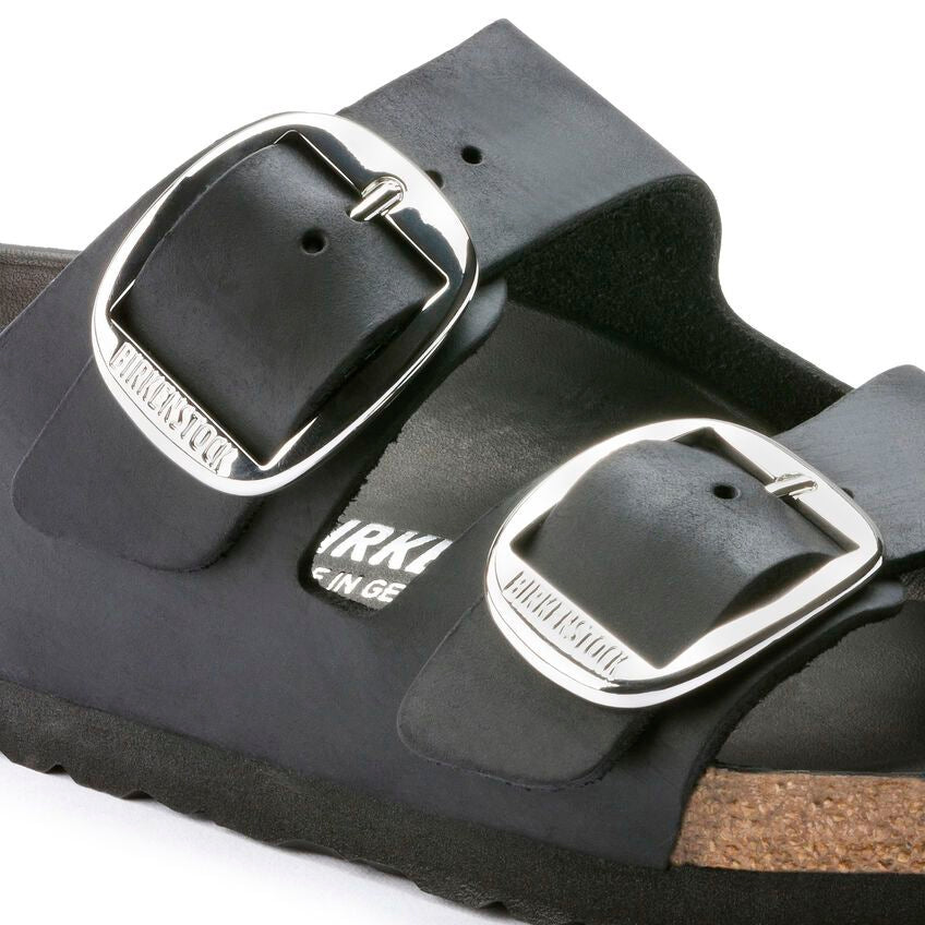 Ciabatta Arizona Big Buckle oil leather Black Birkenstock 1011075 
