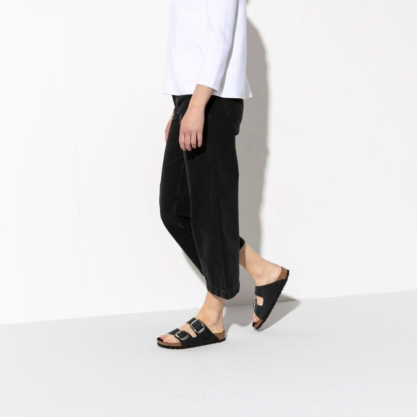 Ciabatta Arizona Big Buckle oil leather Black Birkenstock 1011075 