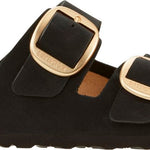 Ciabatta Arizona Big Buckle nabuk Black Birkenstock 1023290 