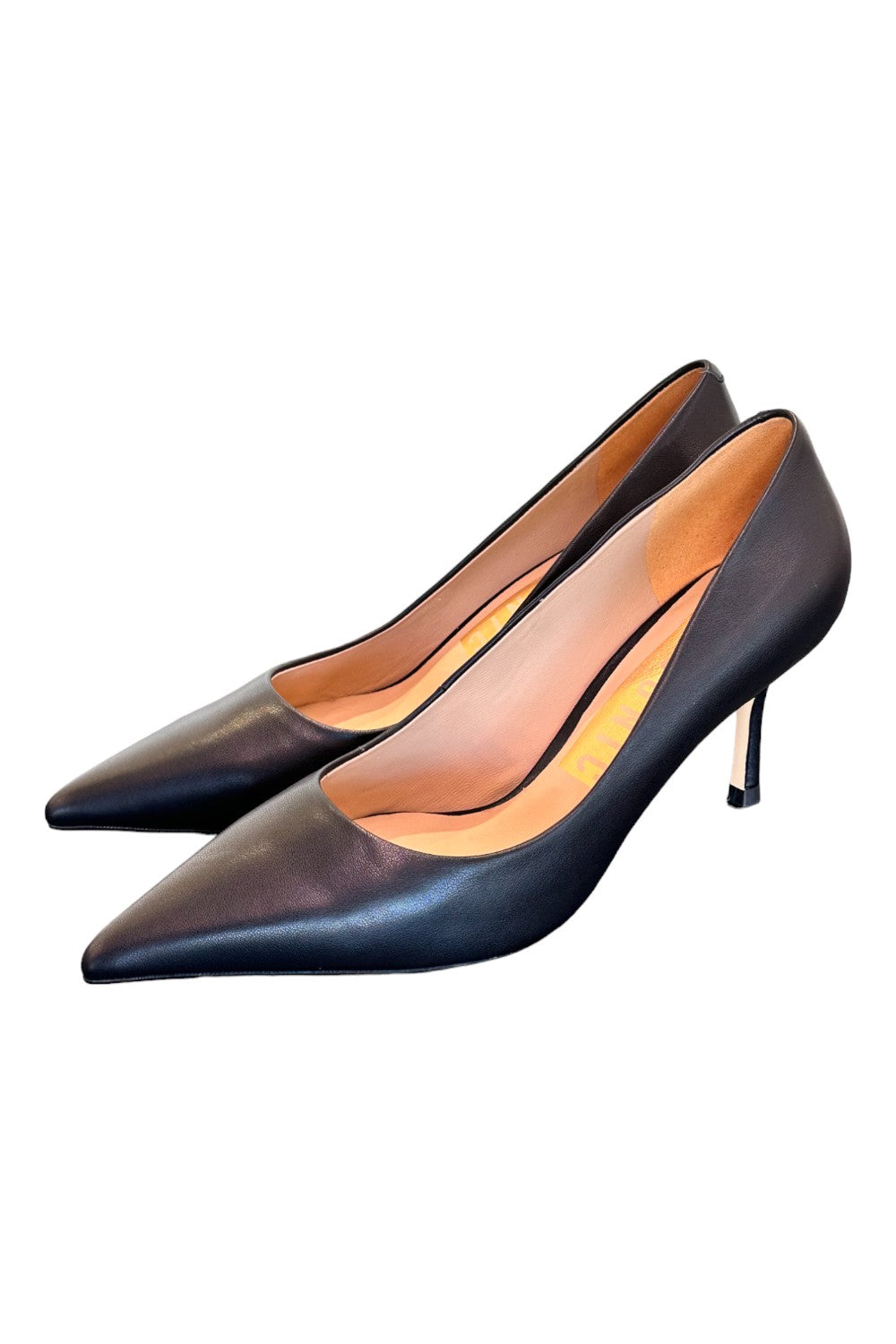 Decolté pelle nera tacco 70 Chiconic<BR/> 