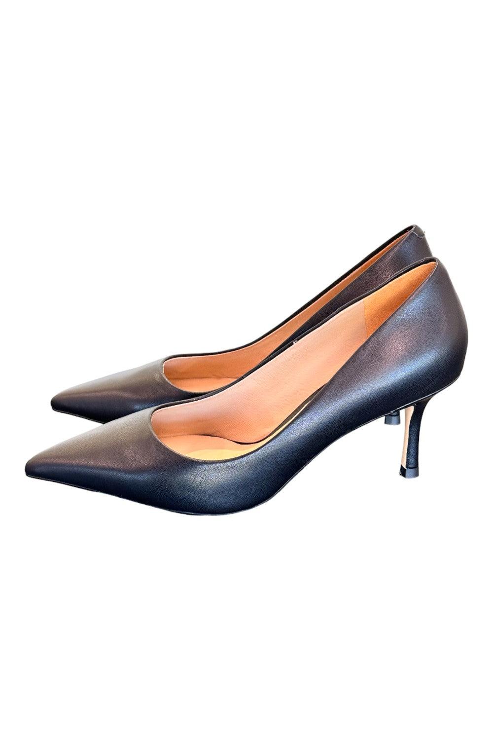 Decolté pelle nera tacco 70 Chiconic<BR/> 