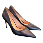Decolté pelle nera tacco 90 Chiconic<BR/> 