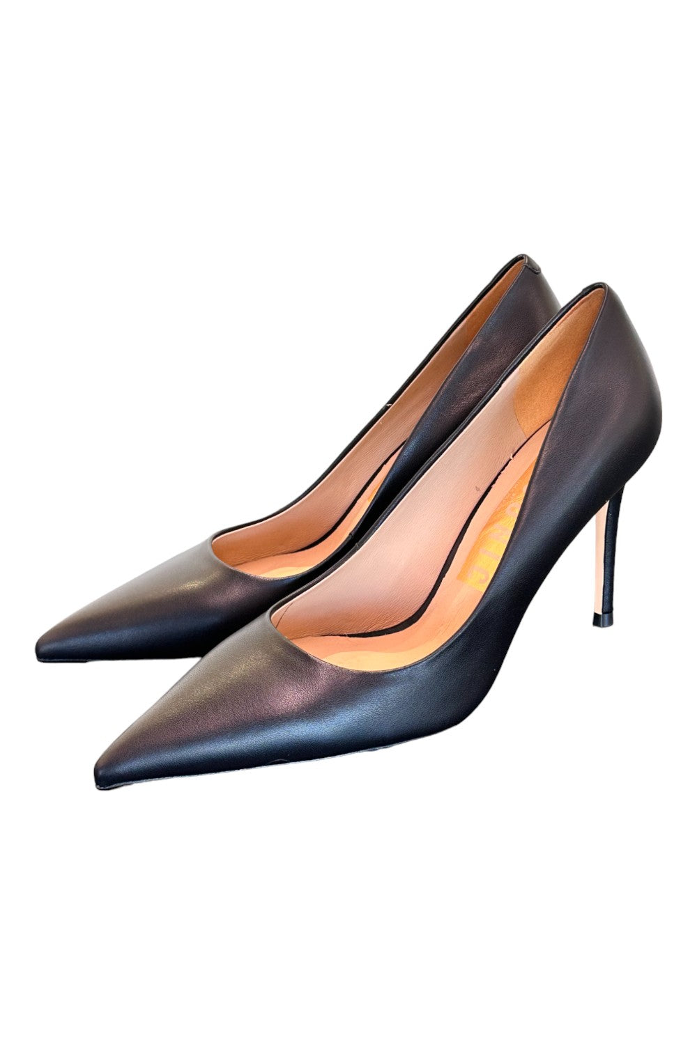 Decolté pelle nera tacco 90 Chiconic<BR/> 