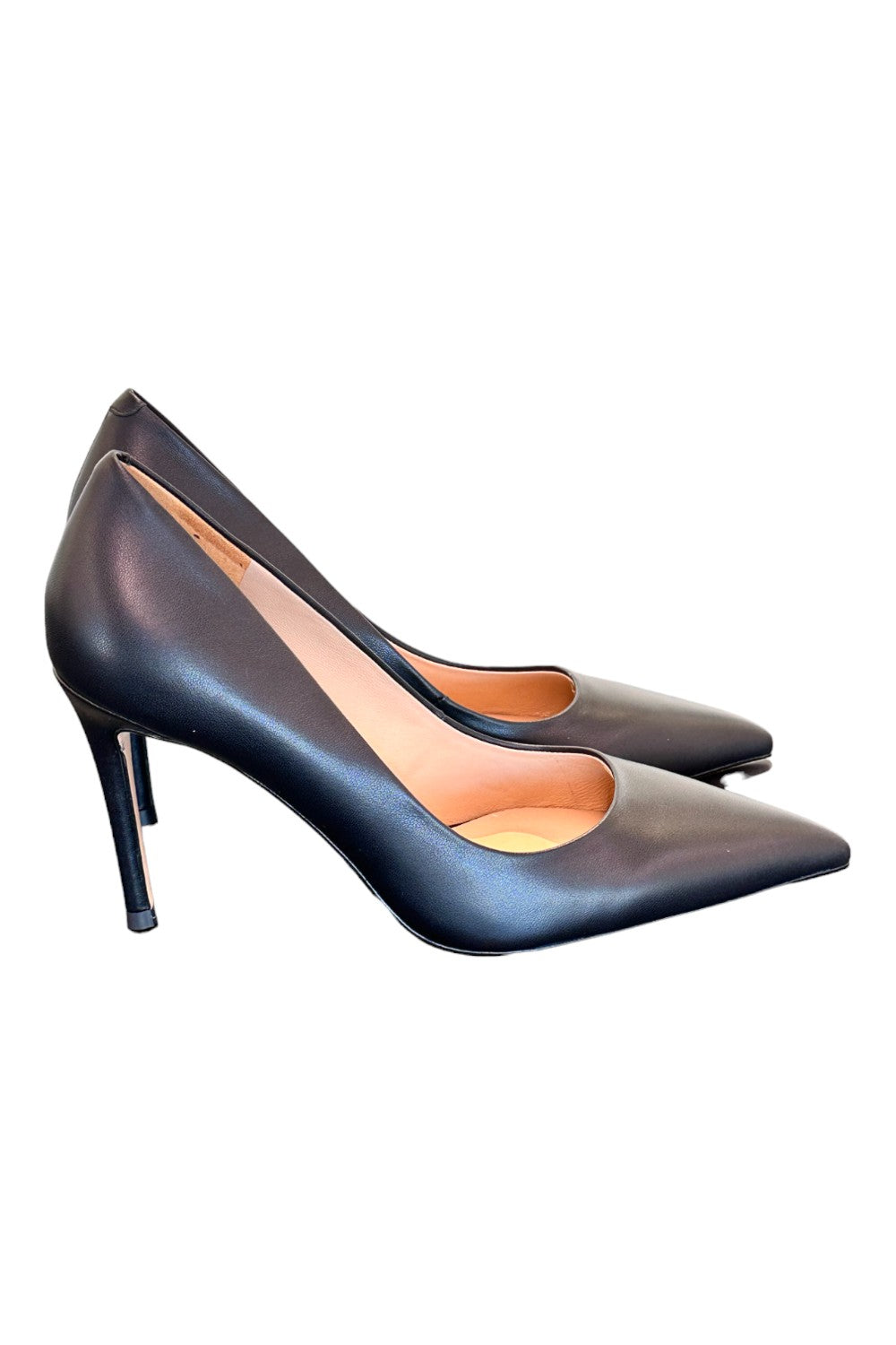 Decolté pelle nera tacco 90 Chiconic<BR/> 