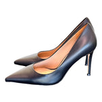 Decolté pelle nera tacco 90 Chiconic<BR/> 