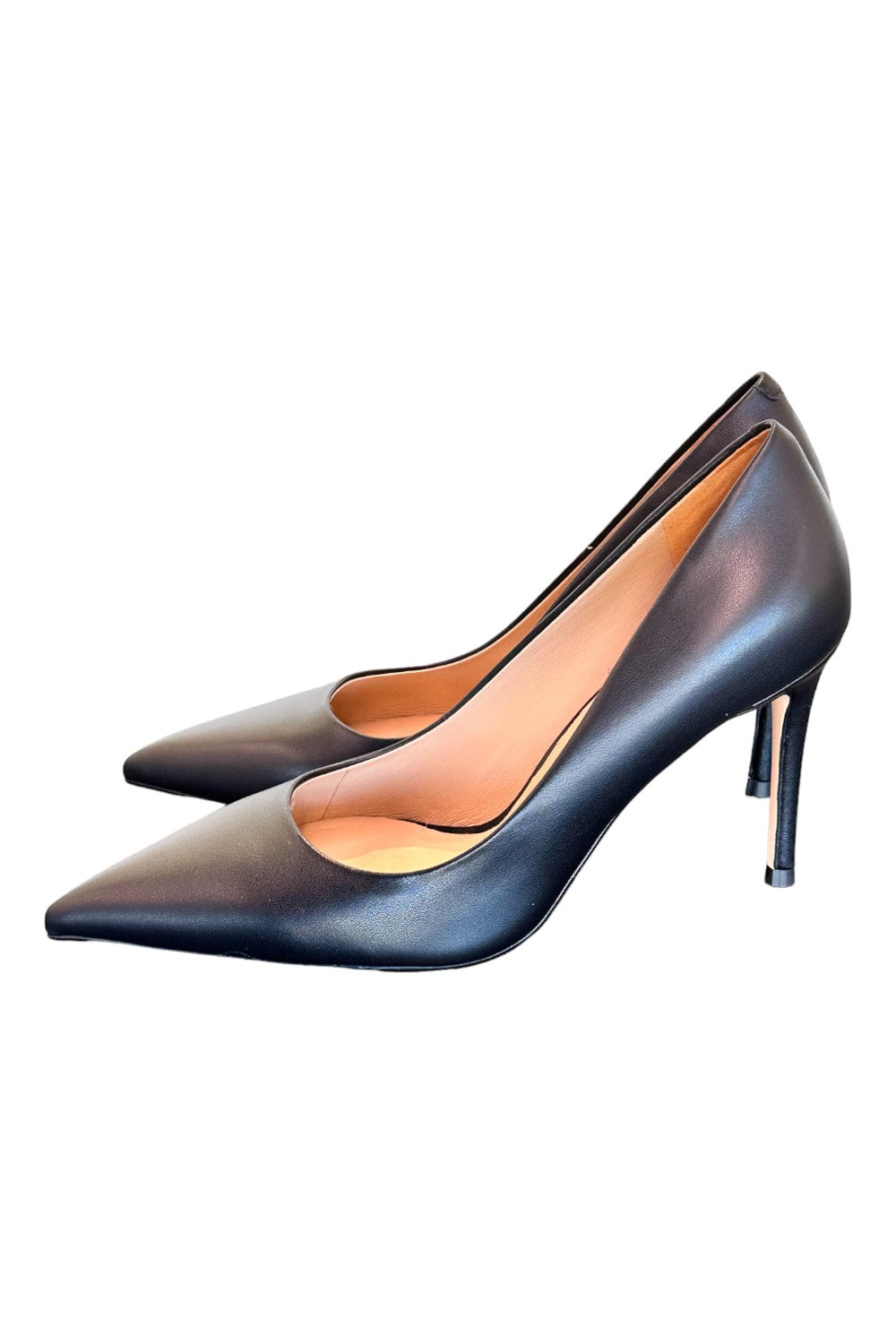 Decolté pelle nera tacco 90 Chiconic<BR/> 