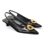 Slingback bottone nero Elisa Lanci 