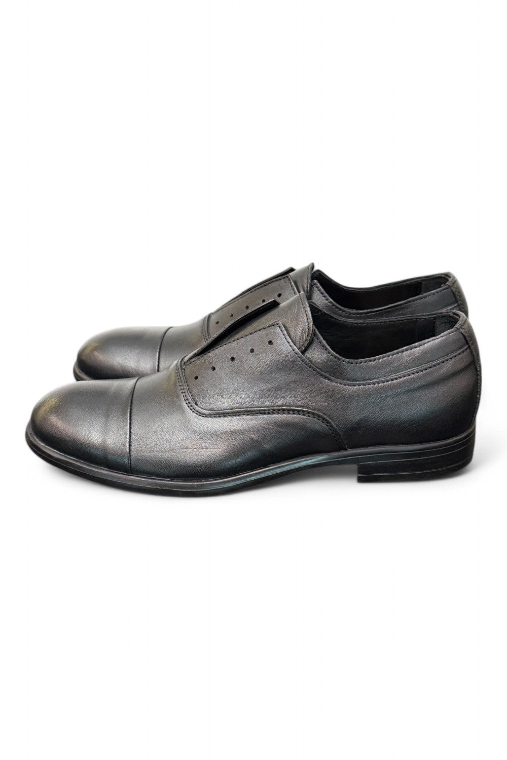 Scarpa uomo no-lace nera F.lli Rennella puntale 