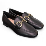Mocassino accessorio pelle nera Francesco B.<BR/> 