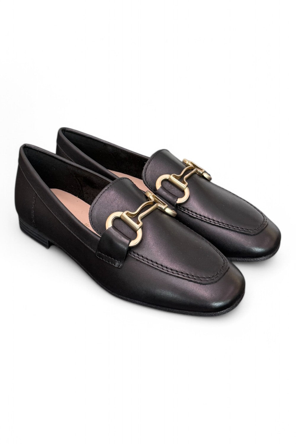 Mocassino accessorio pelle nera Francesco B.<BR/> 