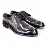 Scarpa allacciata liscia nera cerimonia Franco Fedele 