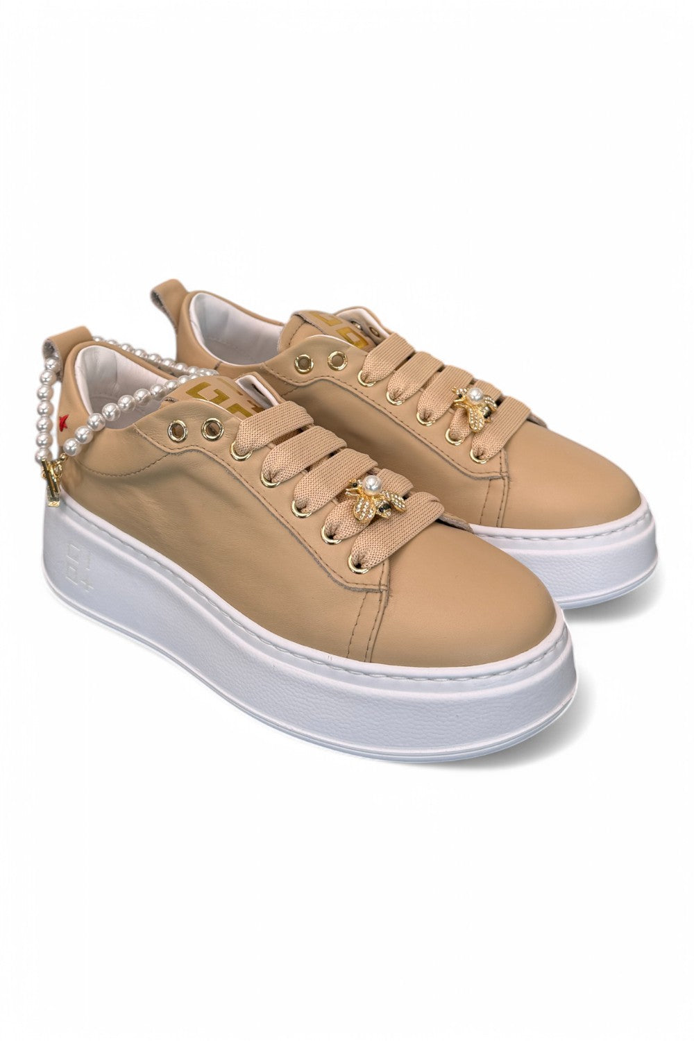 Sneaker Pia Gioplus pelle nude cavigliera 