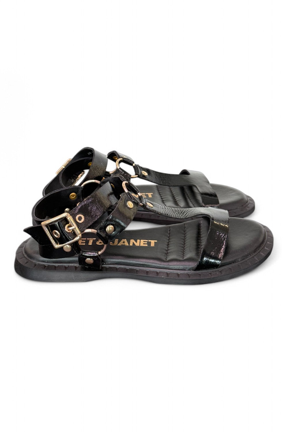 Sandalo vernice nera Janet & Janet 