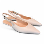 Slingback pelle ghiaccio flat Les Autres<BR/> 