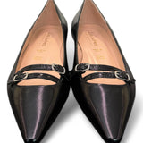 Ballerina cintino pelle nera flat Les Autres<BR/> 