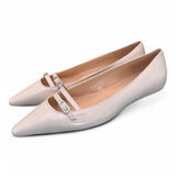 Ballerina cintino pelle sasso flat Les Autres<BR/> 