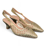 Slingback intreccio platino Les Autres<BR/> 