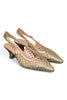 Slingback woven platinum Les Autres