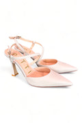 Slingback pelle burro tacco 90 Matteo Pitti