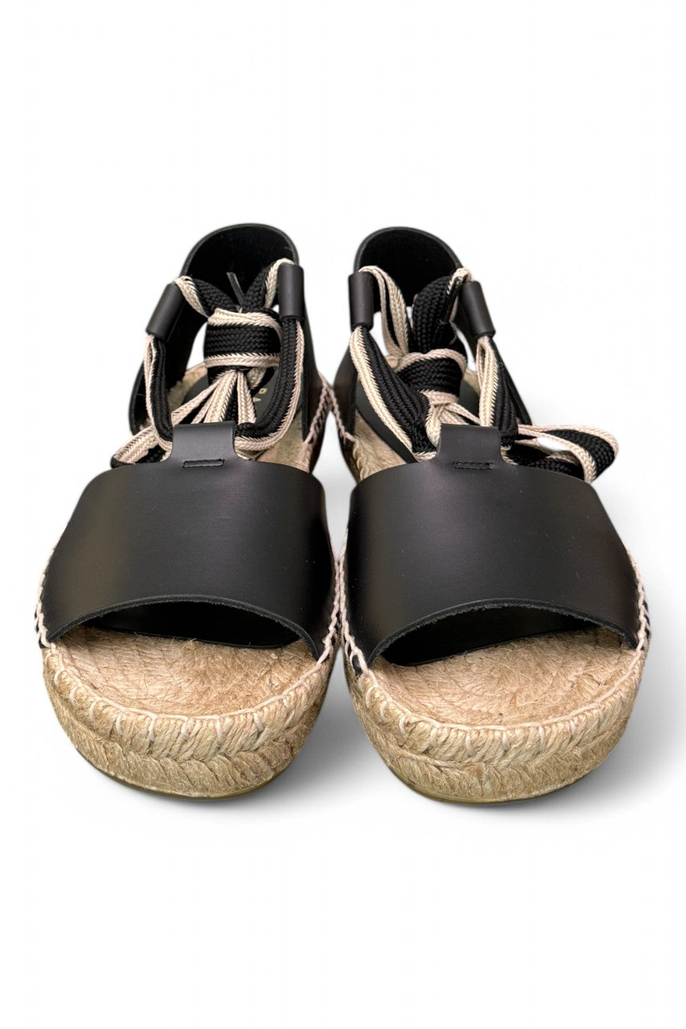Sandalo con fascia pelle nera Palomitas<BR/> 