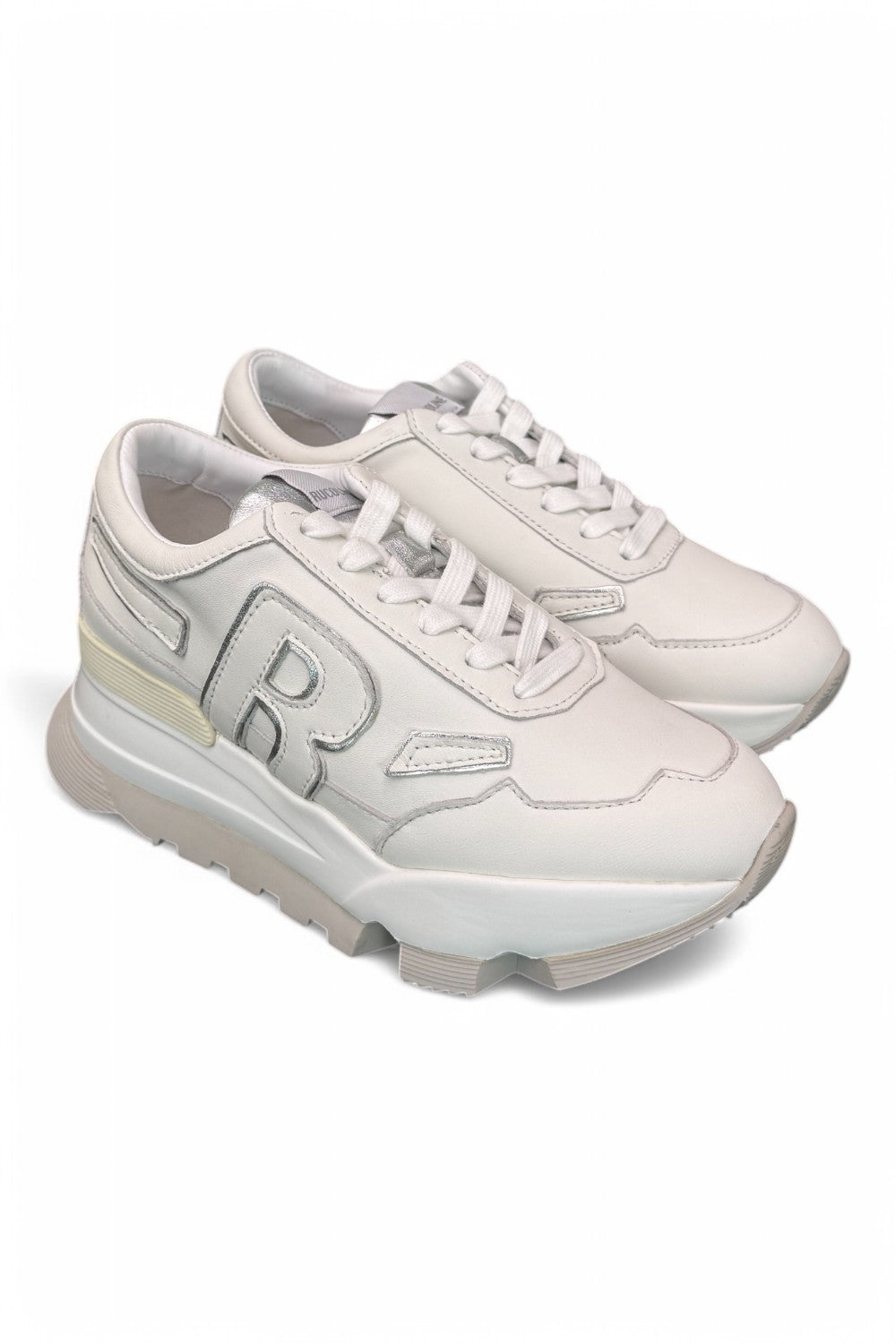 Sneaker donna Rucoline bianca argento 