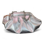 Pochette piccola pouf Scarlet argento 