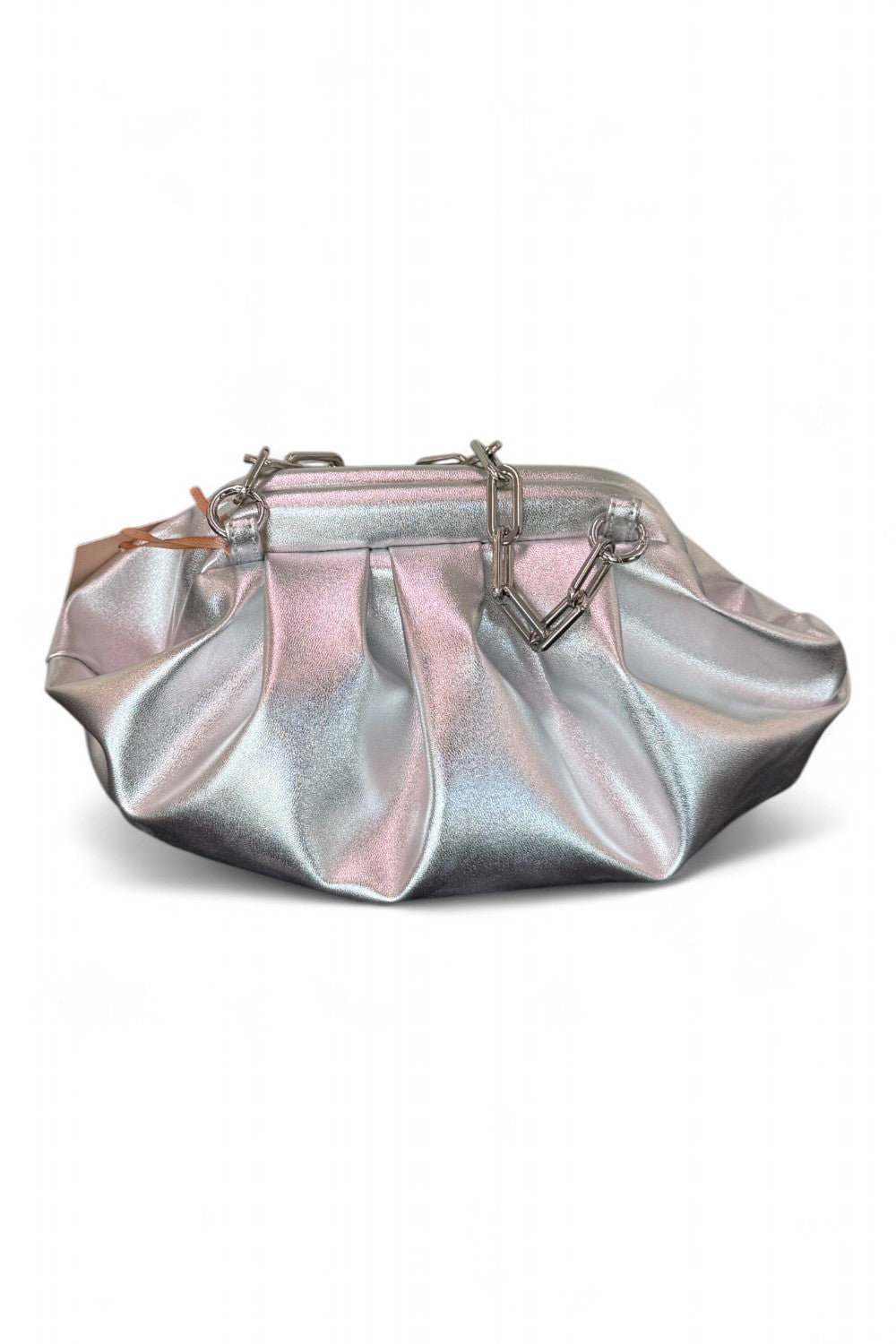 Pochette piccola pouf Scarlet argento 