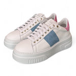 Sneaker Stokton Nicla bianco celeste platform 