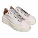 Sneaker donna Stokton pelle bianca platform 