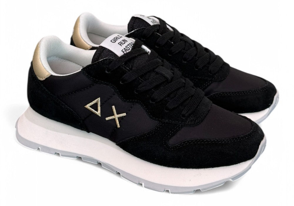Sneaker donna SUN 68 ALLY black gold silver 