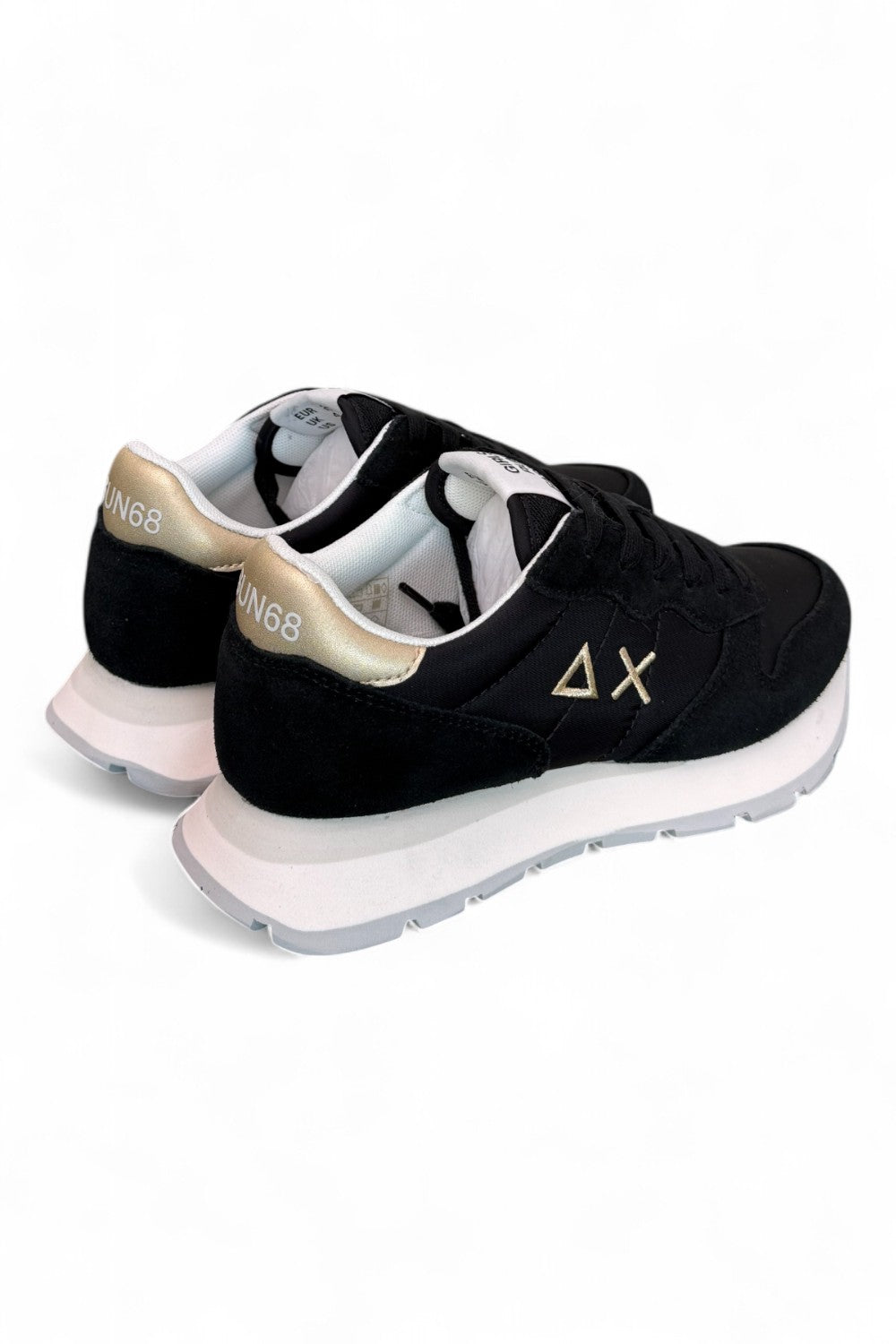 Sneaker donna SUN 68 ALLY black gold silver 
