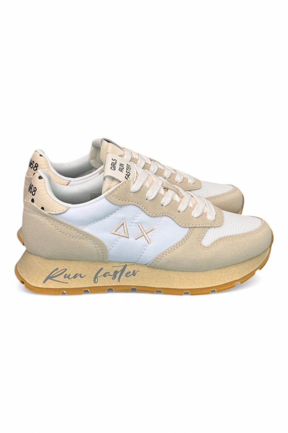 Sneaker donna SUN 68 ALLY vintage bianco panna 