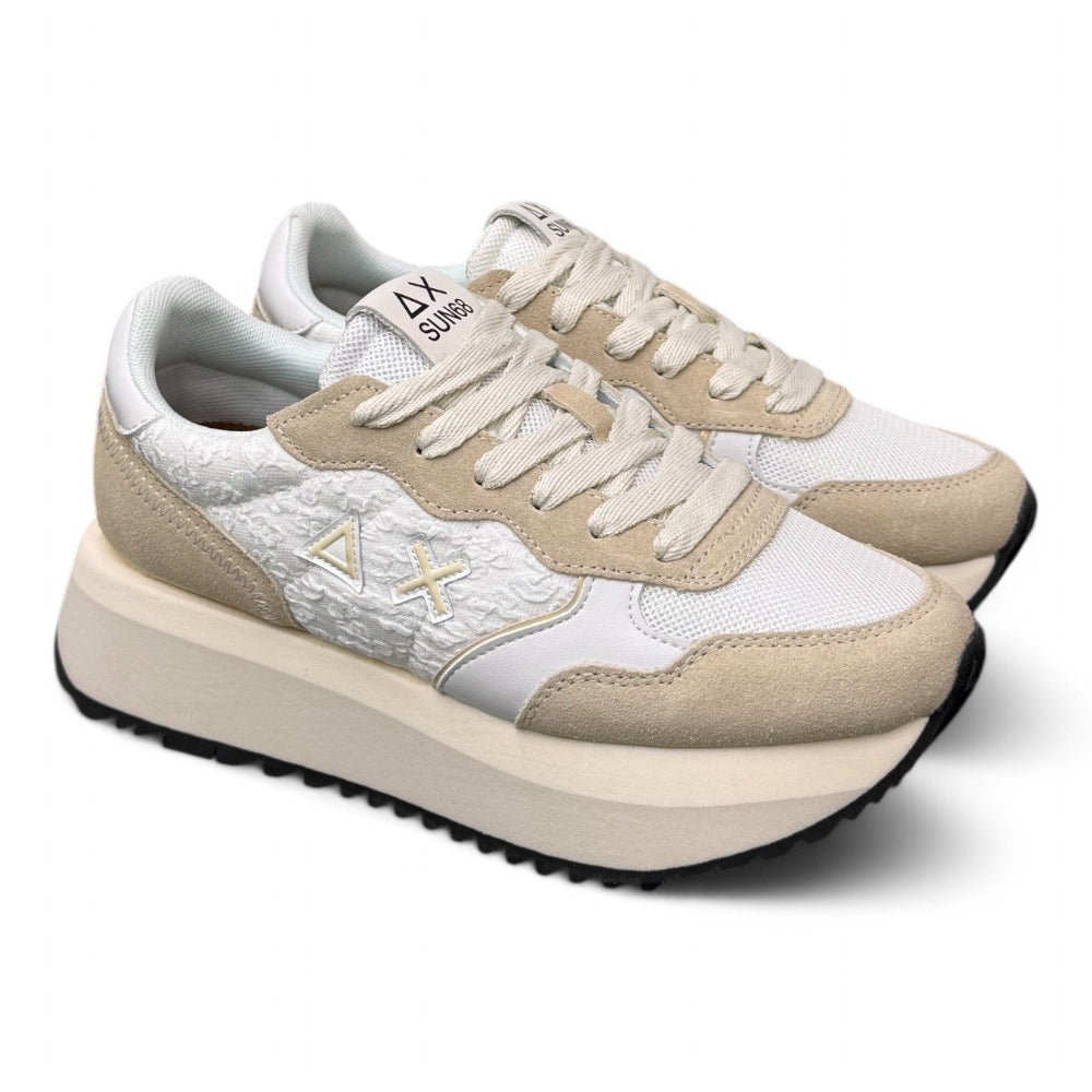 Sneaker donna SUN 68 BIG ALLY flower white 