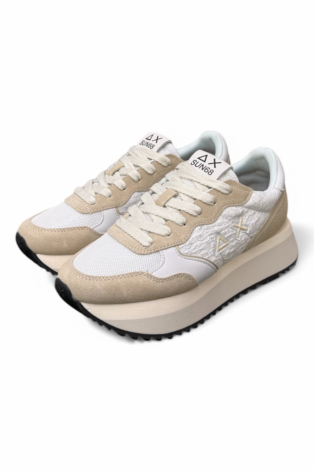 Sneaker donna SUN 68 BIG ALLY flower white 