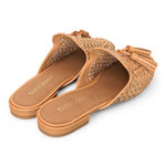 Sabot intreccio cuoio oro Elvio Zanon<BR/> 