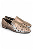 Elvio Zanon Platinum Leather Perforated Loafer