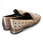Mocassino forato pelle platino Elvio Zanon<BR/> 