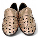 Mocassino forato pelle platino Elvio Zanon<BR/> 