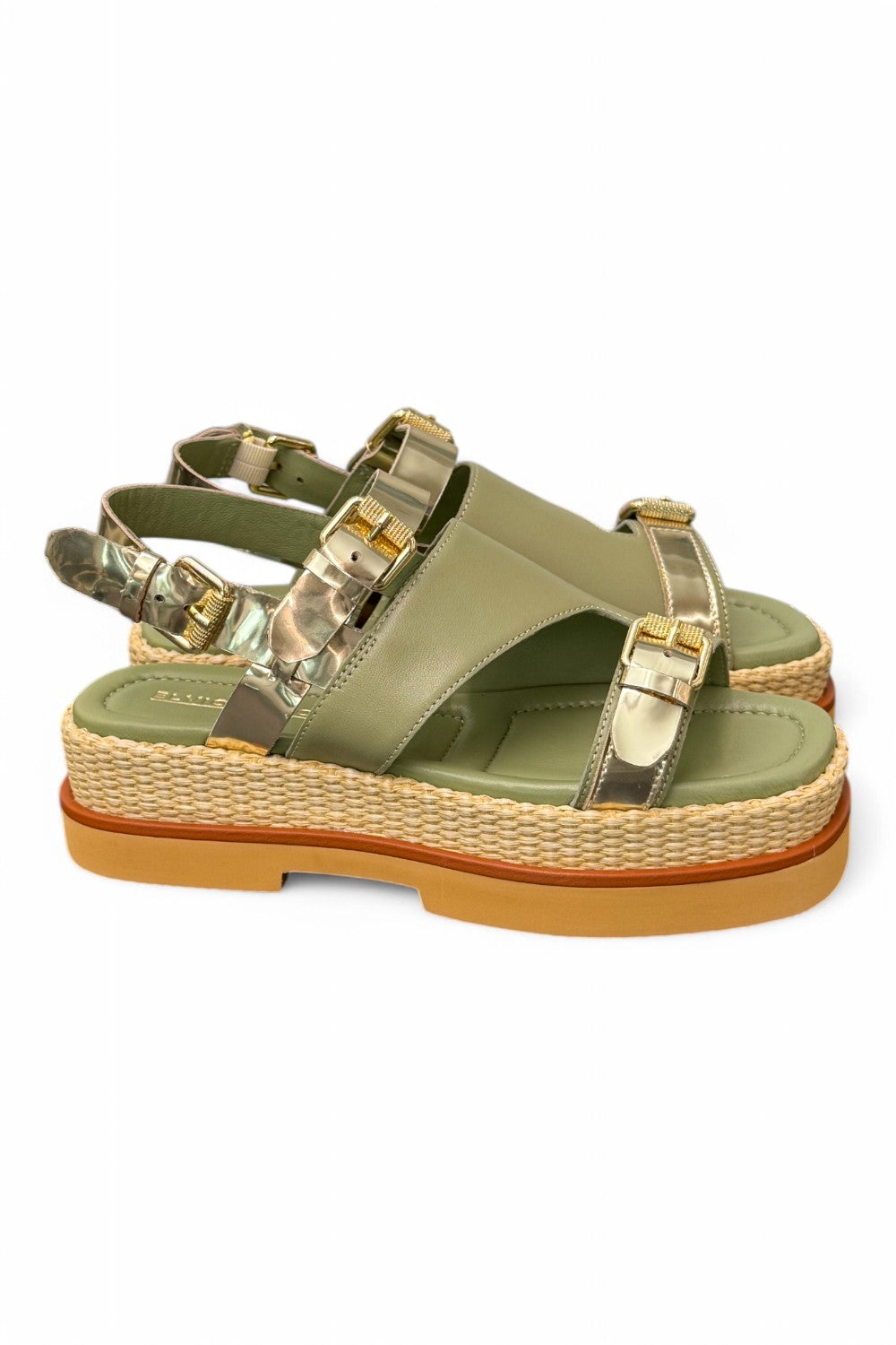 Sandalo asimmetrico kaki Z50 Zanon<BR/> 