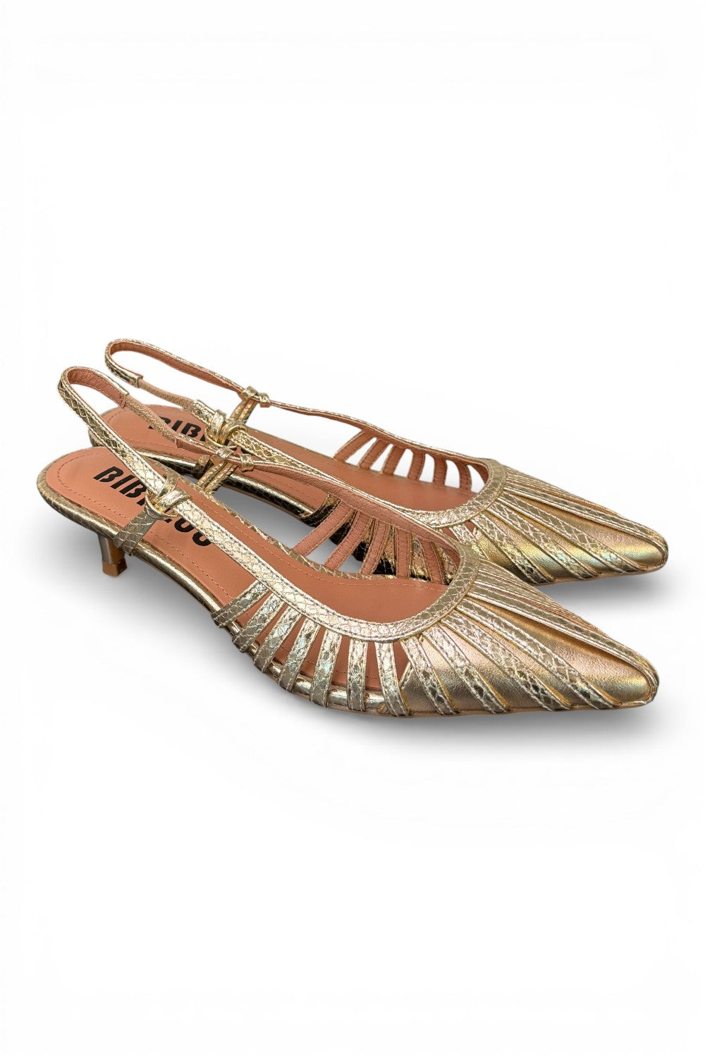 Slingback laminata oro Bibi Lou 