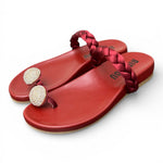 Ciabatta infradito anello strass burgundy Bibi Lou 