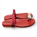 Ciabatta infradito anello strass burgundy Bibi Lou 