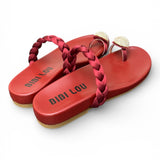 Ciabatta infradito anello strass burgundy Bibi Lou 