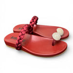 Ciabatta infradito anello strass burgundy Bibi Lou 