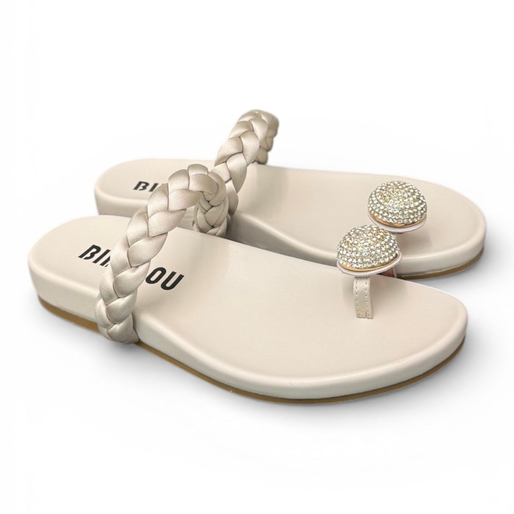 Ciabatta infradito anello strass perla Bibi Lou 