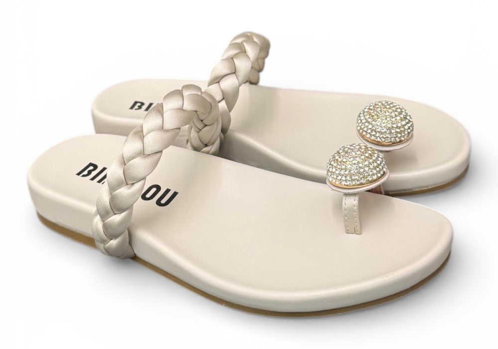 Ciabatta infradito anello strass perla Bibi Lou 