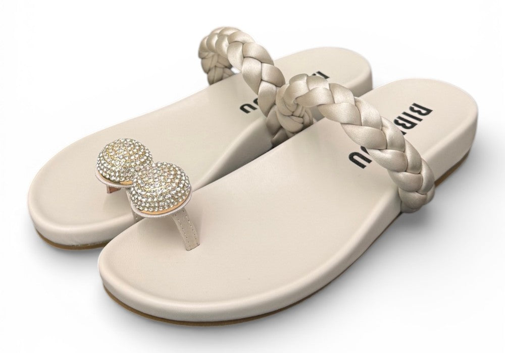 Ciabatta infradito anello strass perla Bibi Lou 