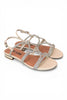 Sandalo intrecci strass white Bibi Lou