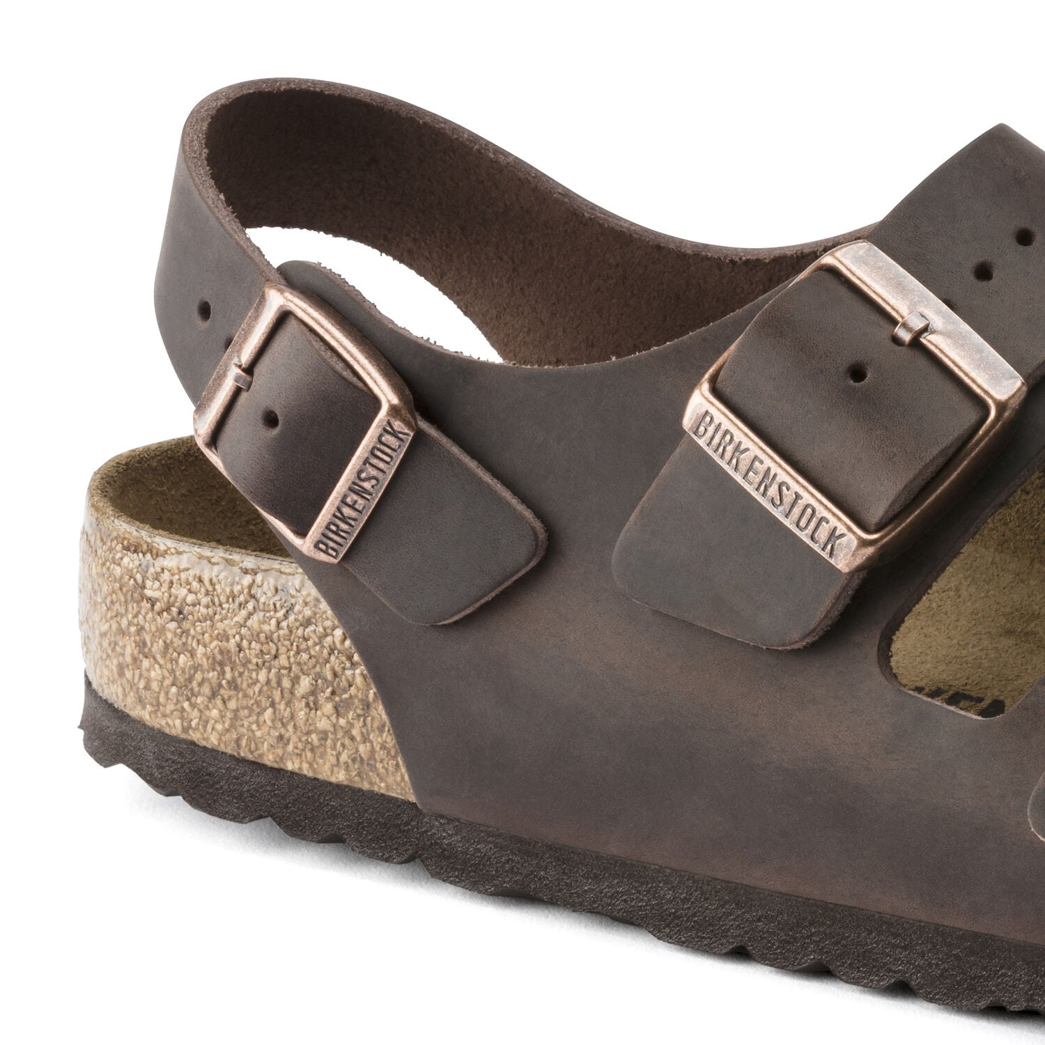 Sandalo Milano pelle Habana testa di moro Birkenstock 