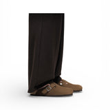 Sabot Boston Birkenstock Suede dark tea 1030861 
